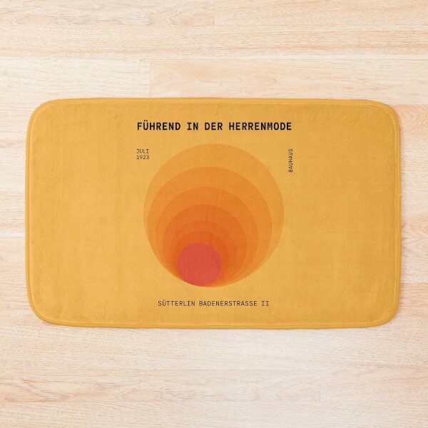 Sun | Bauhaus Poster I Bath Mat