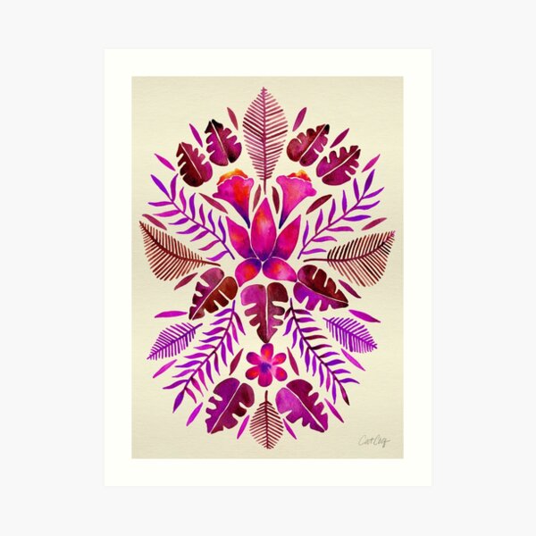 Tropical Symmetry – Magenta Art Print