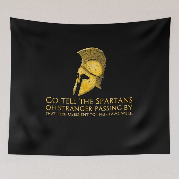 Item preview, Ancient Greek Spartan Helmet - Epitaph of Simonides - Inspirational Ancient Greek History designed and sold by Styrman.