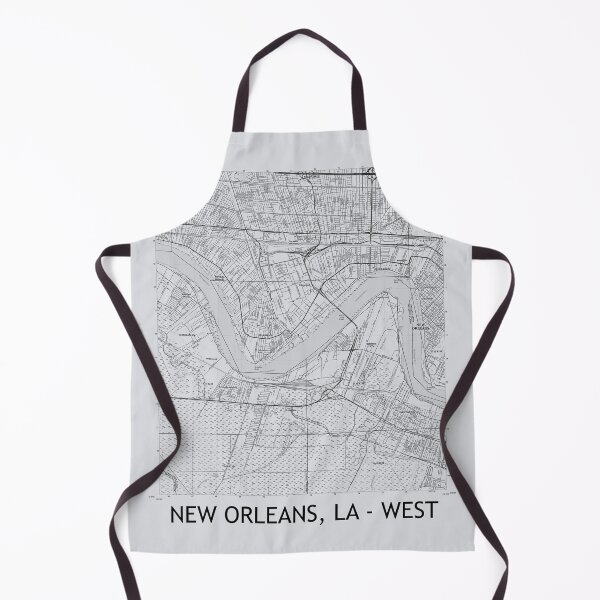 Item preview, NEW ORLEANS, LA - WEST Topographical Map Grey designed and sold by PGHPhotoCo.
