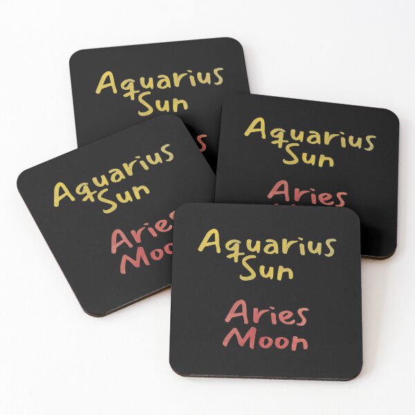 Item preview, Aquarius Sun Aries Moon Text designed and sold by leomooncreates.