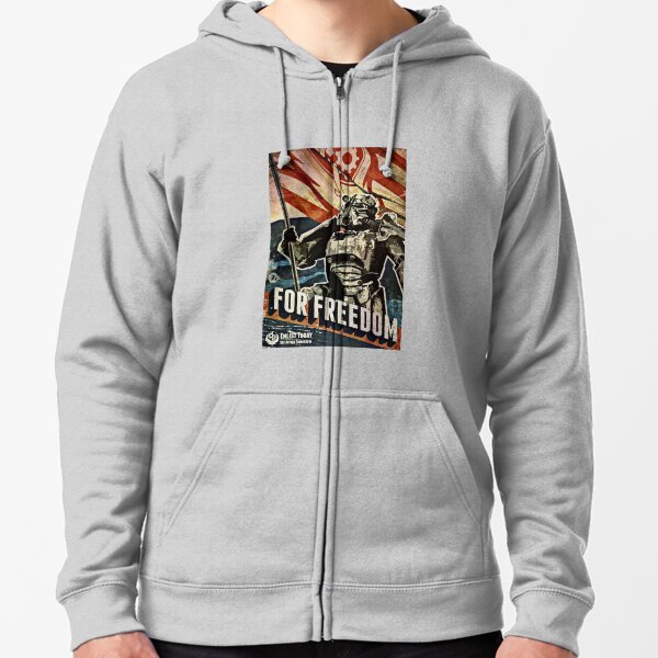 Propaganda de la Hermandad del Acero -Alta Calidad- Sudadera con capucha y cremallera