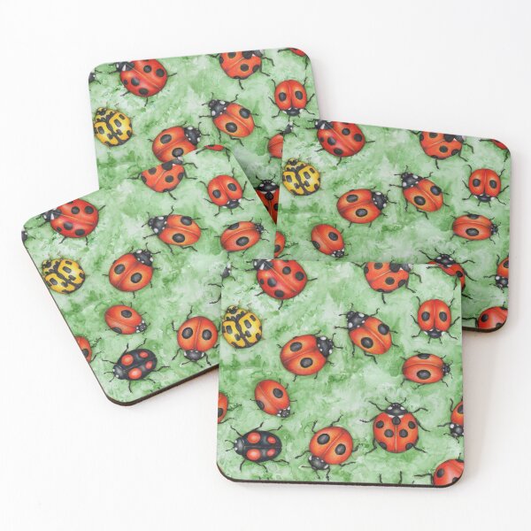 Item preview, Ladybirds on Green designed and sold by Katy Jones.