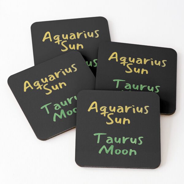 Item preview, Aquarius Sun Taurus Moon Text designed and sold by leomooncreates.