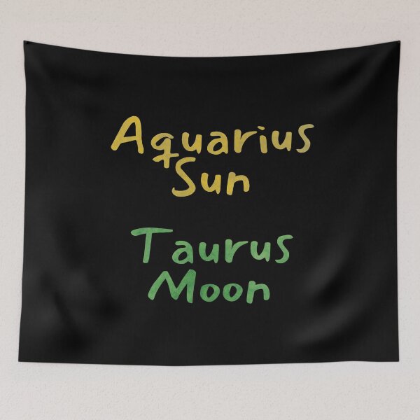 Item preview, Aquarius Sun Taurus Moon Text designed and sold by leomooncreates.