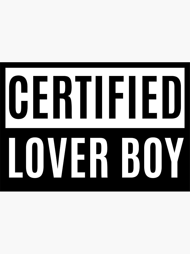 "Certified Lover Boy" Sticker for Sale by m95sim Redbubble