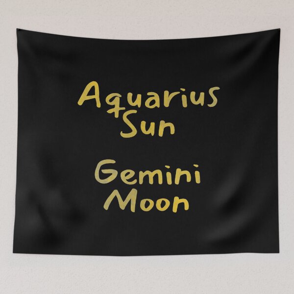 Item preview, Aquarius Sun Gemini Moon Text designed and sold by leomooncreates.