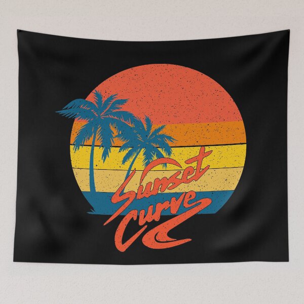 Item preview, Sunset curve logo Band Netflix colorful designed and sold by Rakesh Murugan.