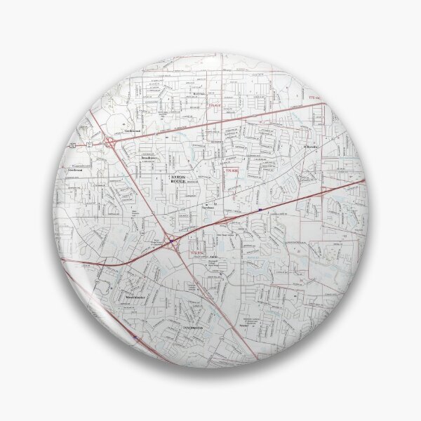Item preview, Baton Rouge, LA - EAST Topographical Map Clean designed and sold by PGHPhotoCo.