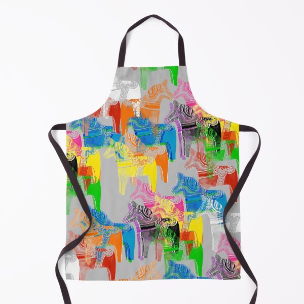Item preview, POP ART Dala horses - colorful Scandinavian Christmas pattern designed and sold by HeyK.