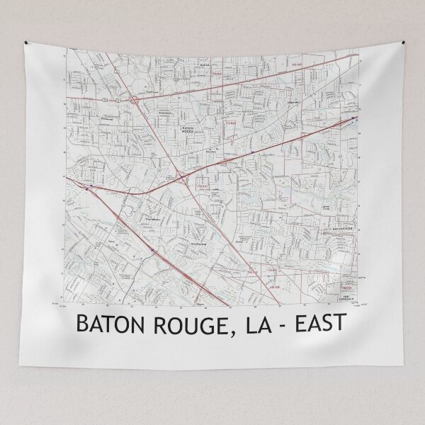 Item preview, Baton Rouge, LA - EAST Topographical Map Clean designed and sold by PGHPhotoCo.