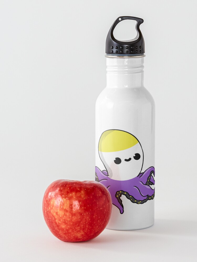 Alternate view of Nonbinary Octopus Nonbinary Pride Water Bottle