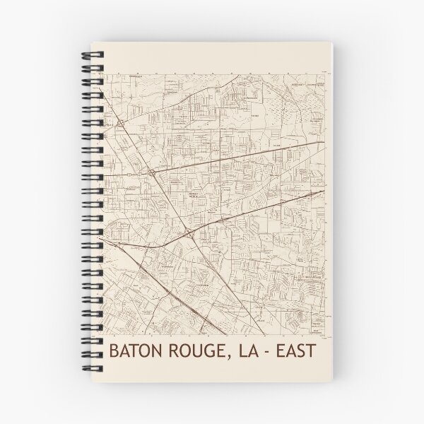 Item preview, Baton Rouge, LA - EAST Topographical Map Vintage designed and sold by PGHPhotoCo.