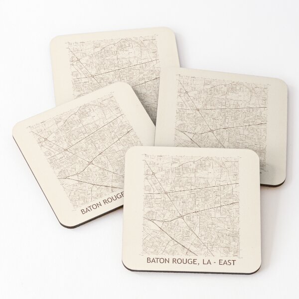 Item preview, Baton Rouge, LA - EAST Topographical Map Vintage designed and sold by PGHPhotoCo.