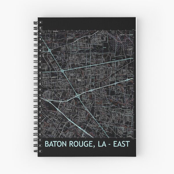 Item preview, Baton Rouge, LA - EAST Topographical Map Dark designed and sold by PGHPhotoCo.