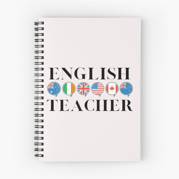 Item preview, English Teacher Gift Flags Speech Bubbles designed and sold by Time4German.