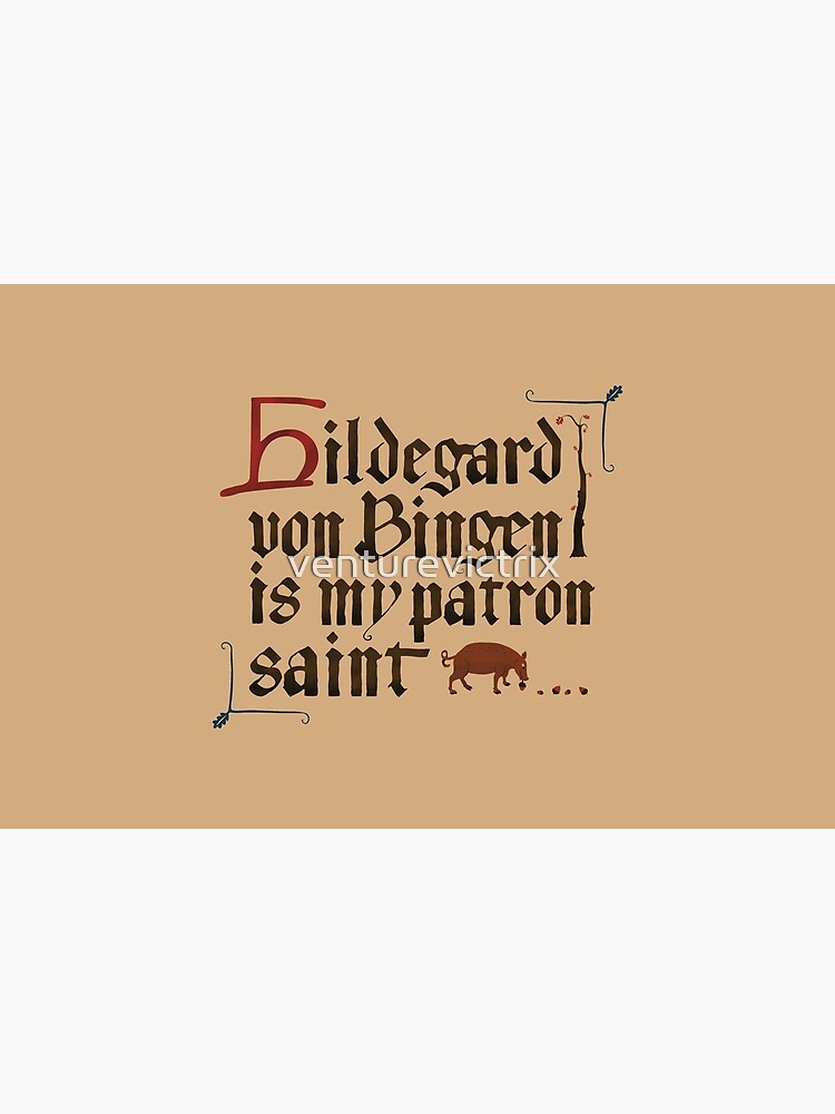 Thumbnail 4 of 4, Zipper Pouch, Hildegard Von Bingen is my Patron Saint designed and sold by venturevictrix.