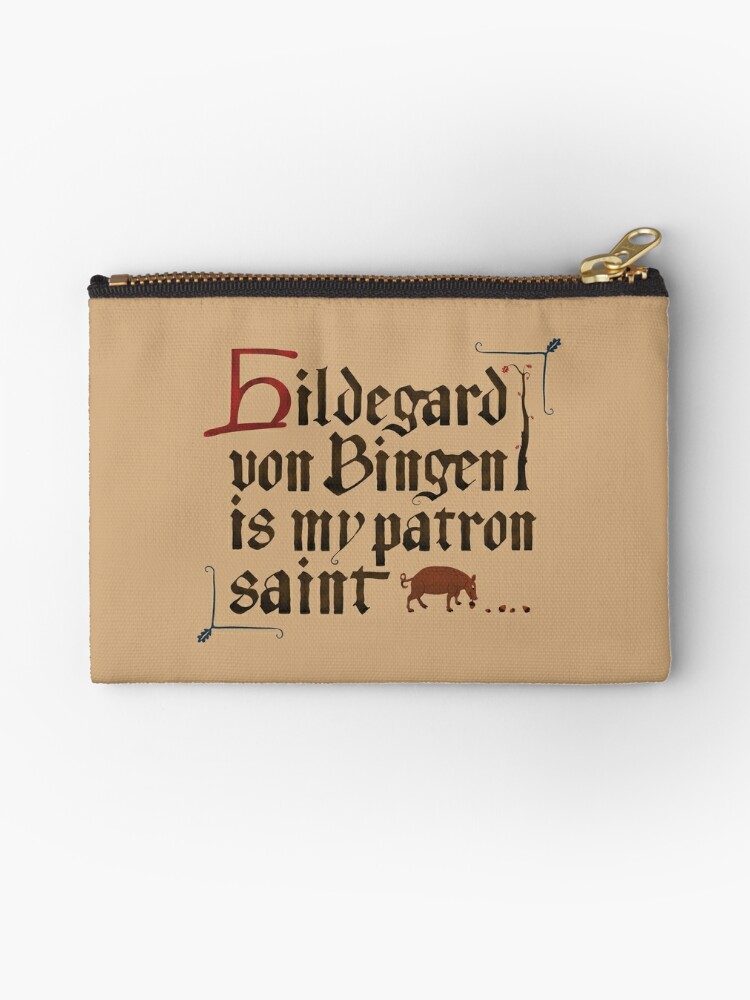 Thumbnail 1 of 4, Zipper Pouch, Hildegard Von Bingen is my Patron Saint designed and sold by venturevictrix.