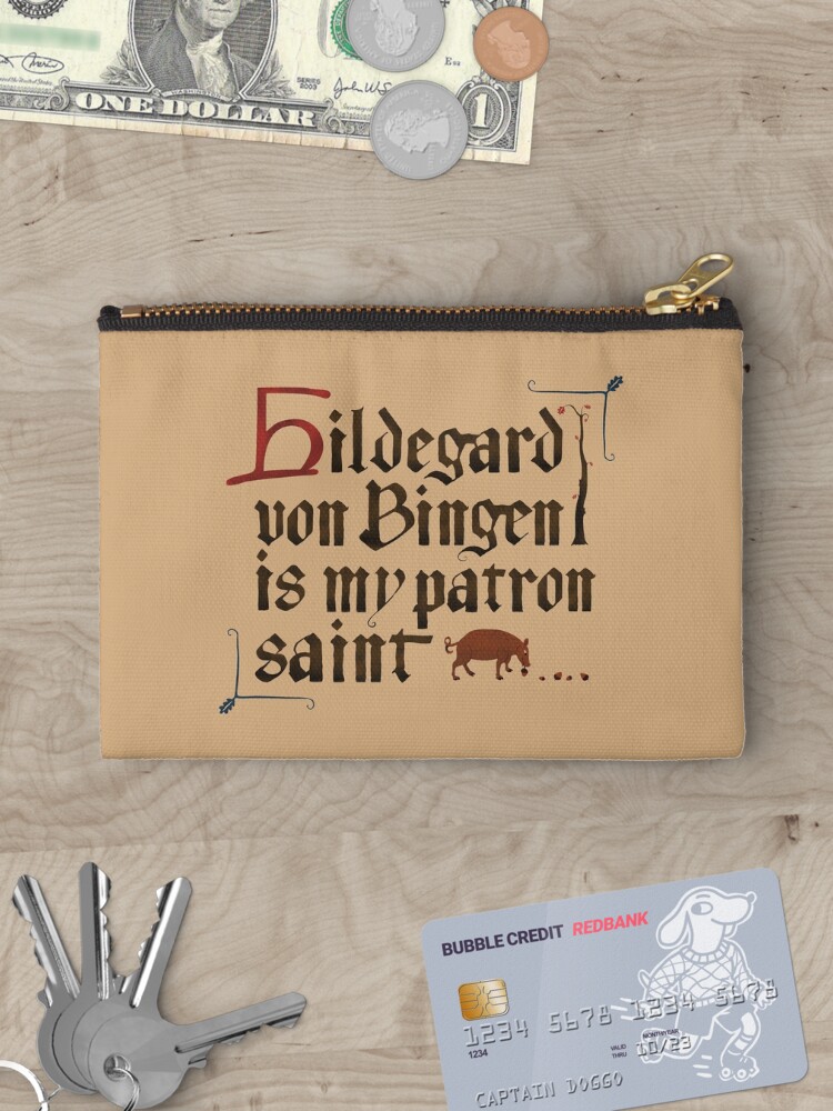 Thumbnail 3 of 4, Zipper Pouch, Hildegard Von Bingen is my Patron Saint designed and sold by venturevictrix.