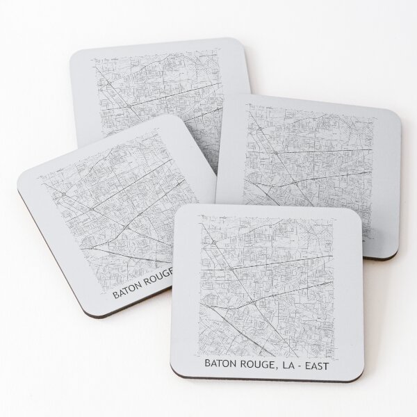 Item preview, Baton Rouge, LA - EAST Topographical Map Grey designed and sold by PGHPhotoCo.