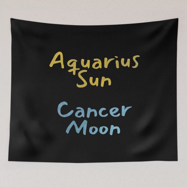 Item preview, Aquarius Sun Cancer Moon Text designed and sold by leomooncreates.