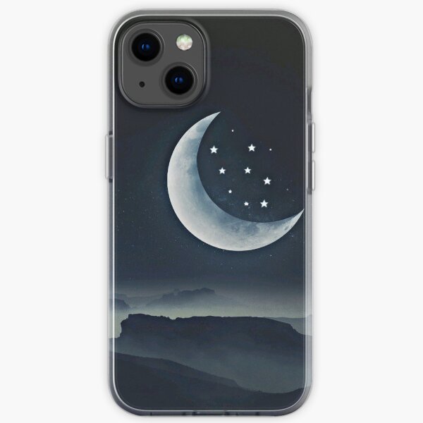 Moonlight And Bright Shiny Stars iPhone Soft Case
