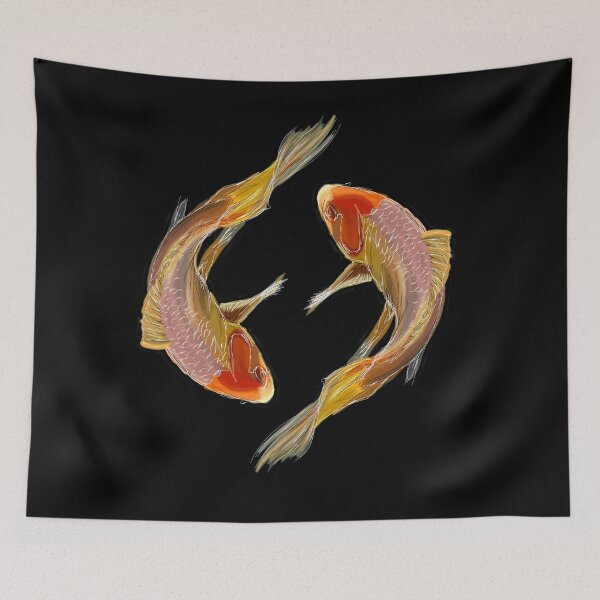 Item preview, Japanese Koi Fish Gold Ying Yang designed and sold by bunchofroses.