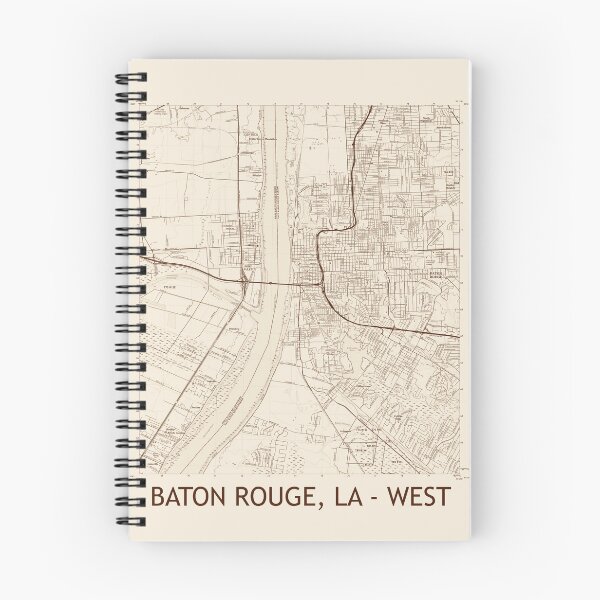 Item preview, Baton Rouge, LA - WEST Topographical Map Vintage designed and sold by PGHPhotoCo.
