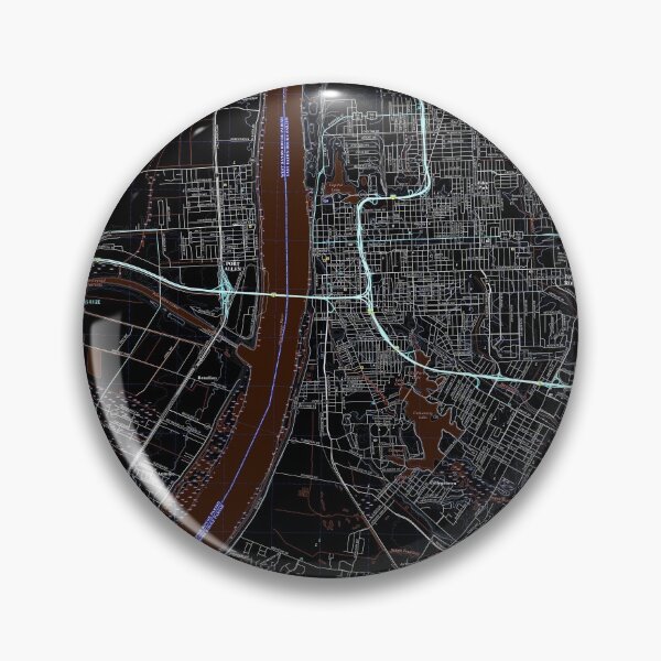 Item preview, Baton Rouge, LA - WEST Topographical Map Dark designed and sold by PGHPhotoCo.