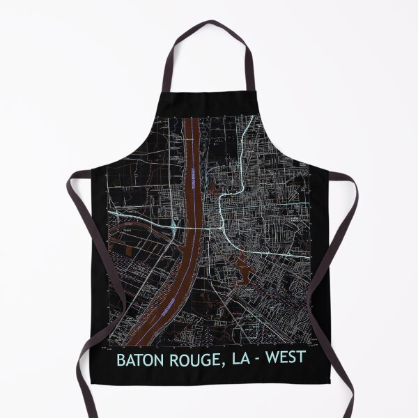 Item preview, Baton Rouge, LA - WEST Topographical Map Dark designed and sold by PGHPhotoCo.