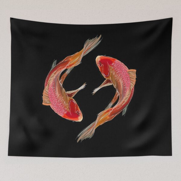 Item preview, Japanese Koi Fish Red Ying Yang designed and sold by bunchofroses.