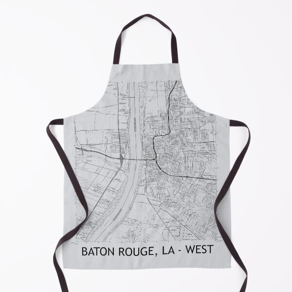 Item preview, Baton Rouge, LA - WEST Topographical Map Grey designed and sold by PGHPhotoCo.