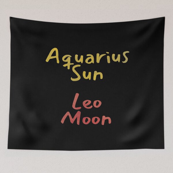 Item preview, Aquarius Sun Leo Moon Text designed and sold by leomooncreates.