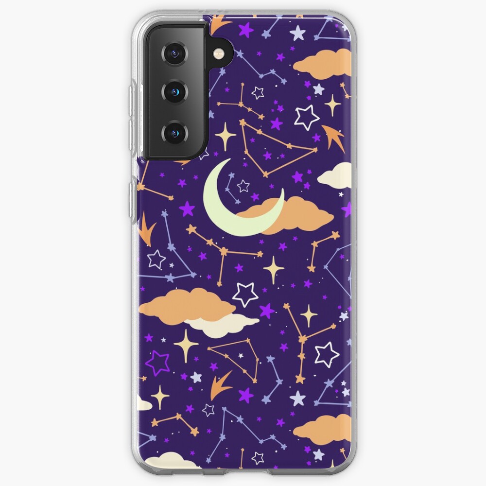 Constellation Stars and Moons in Halloween Colours Case & Skin for Samsung Galaxy