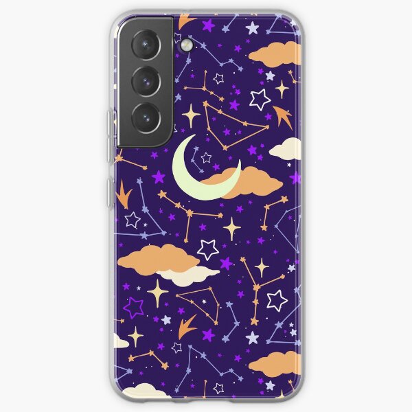 Constellation Stars and Moons in Halloween Colours Samsung Galaxy Soft Case