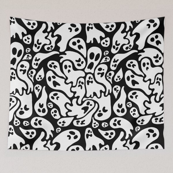 Item preview, Black And White Ghost Pattern designed and sold by TMBTM.