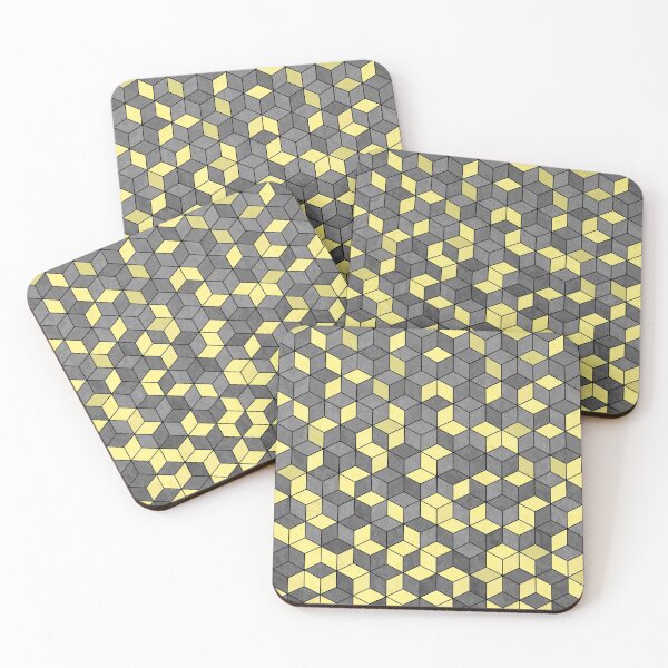 Item preview, Concrete Cubes - Vibrant Lemon Yellow designed and sold by Wizzles Emporium.