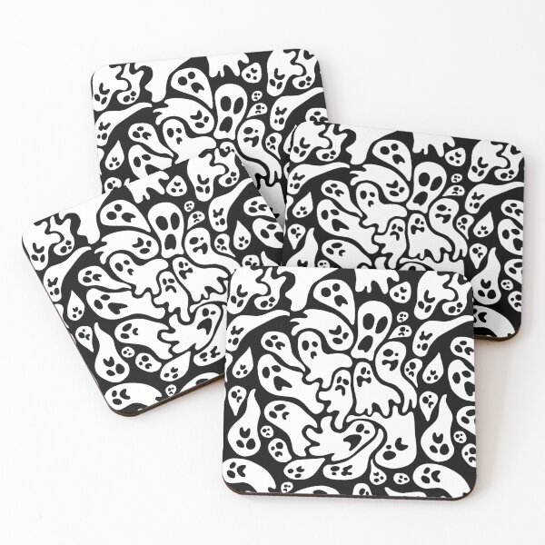 Item preview, Black And White Ghost Pattern designed and sold by TMBTM.