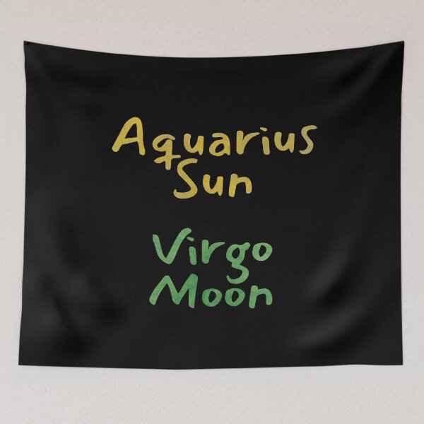 Item preview, Aquarius Sun Virgo Moon Text designed and sold by leomooncreates.
