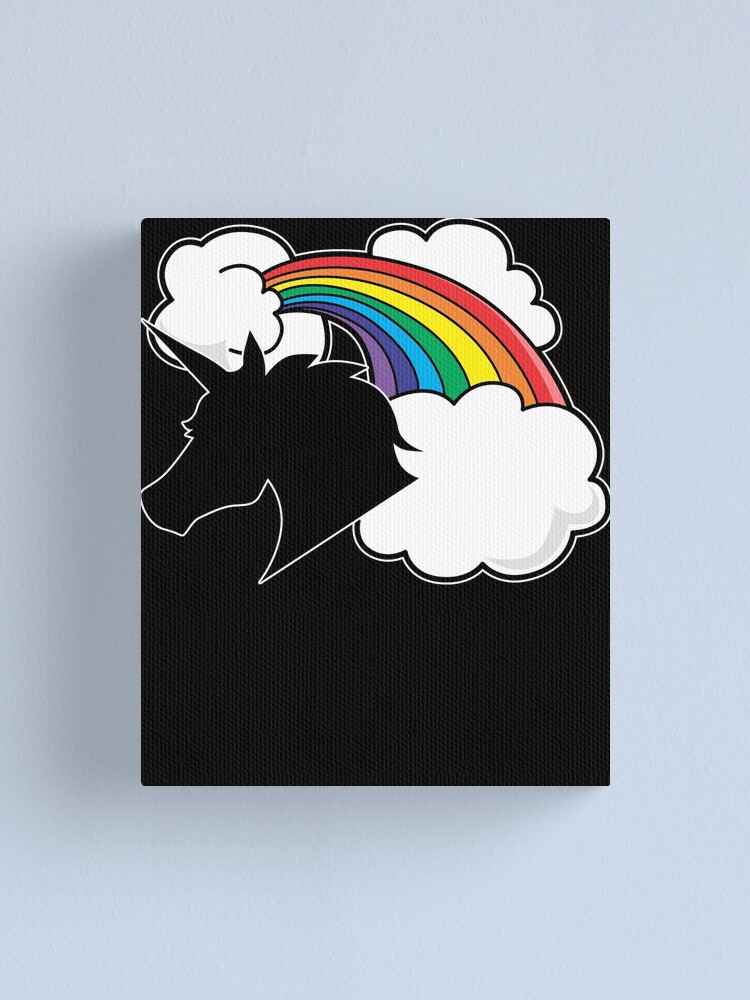 Rainbow Unicorn Cloud Magical Canvas Print By Imutobi Redbubble