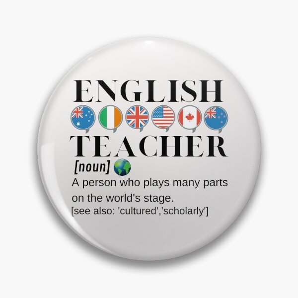 Item preview, English Teacher, Flags and Shakespeare Quote designed and sold by Time4German.