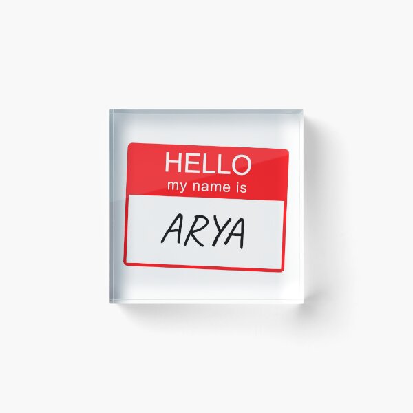 Item preview, Hello My Name Is Arya Name Tag Custom Personalised Design  designed and sold by CreatedbyJR.