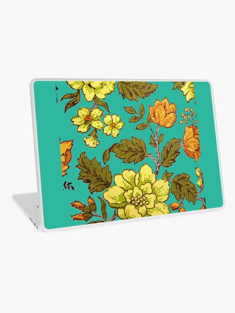 60 S Vintage Wallpaper Laptop Skin By Politburodesign Redbubble