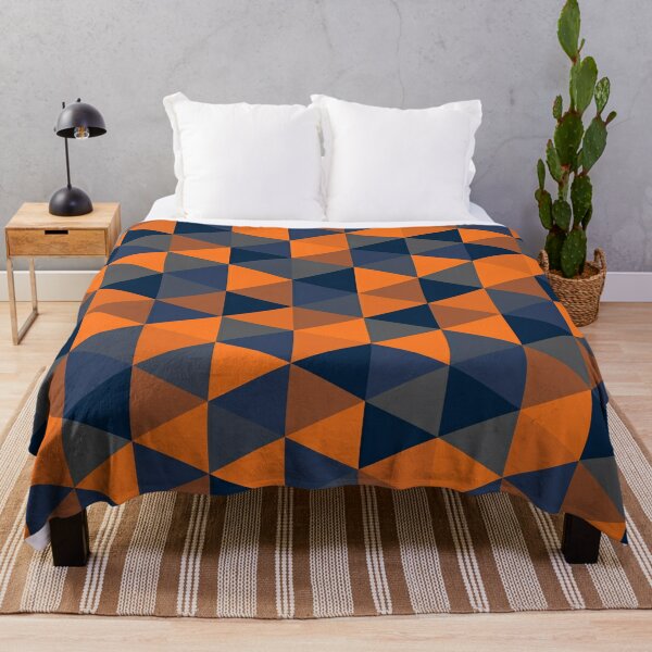 Navy and best sale orange throw blanket