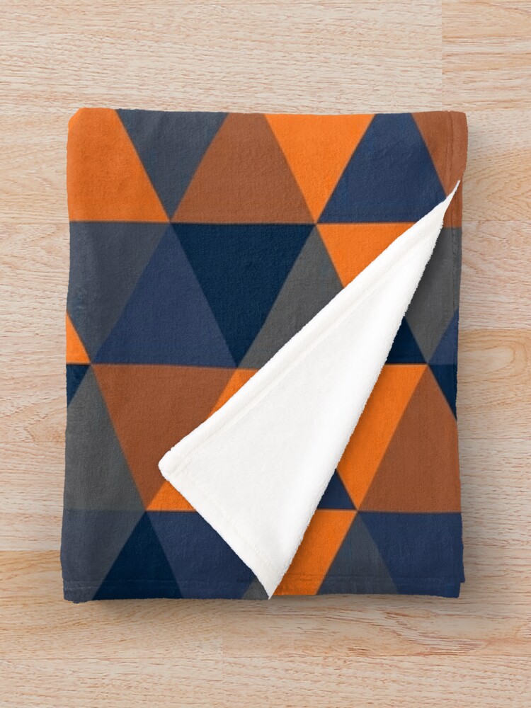 Blue and 2024 orange throw blanket