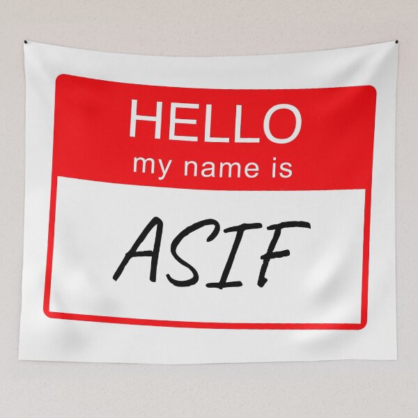Item preview, Hello My Name Is Asif Name Tag Custom Personalised Design  designed and sold by CreatedbyJR.