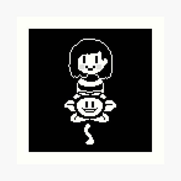 Flowey And Chara Undertale Art Print By Madajones Redbubble