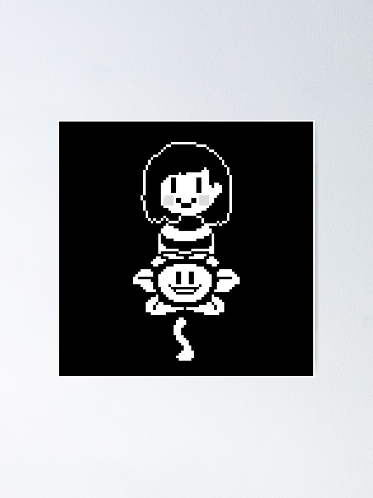 Flowey And Chara Undertale Poster By Madajones Redbubble