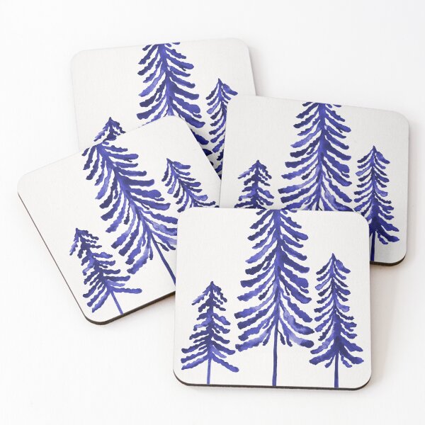 Item preview, Pine Trees – Navy designed and sold by Cat Coquillette.
