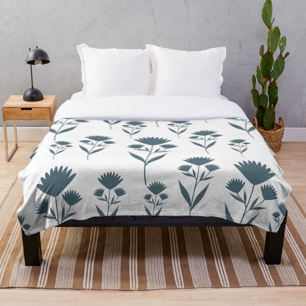 Item preview, Retro Blue Plants Seamless Pattern   designed and sold by Ricsclothingco.